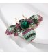XSB263 - American Retro Crystal Diamond Bee Brooch